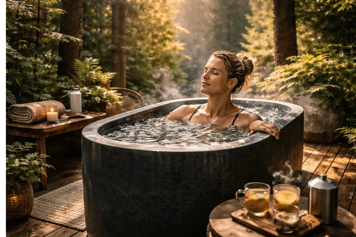 urban cold plunge living setup